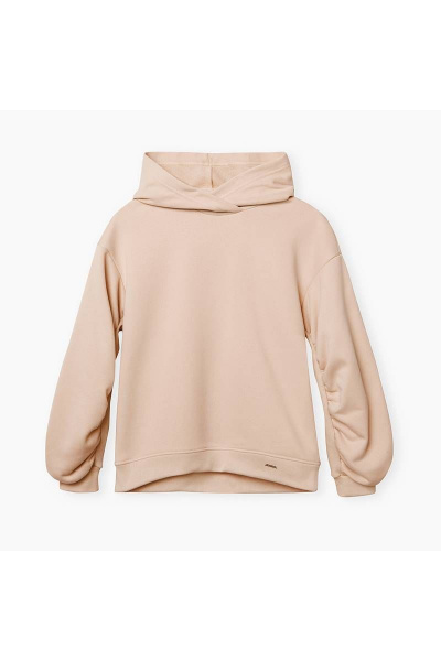 Бежевый худи с рукавами буфами и золотой нашивкой Bell Bimbo 212109 бежевый - фото 4