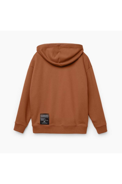 Худи с капюшоном и шрифтовым принтом из футера Bell Bimbo 212129 терракот - фото 4