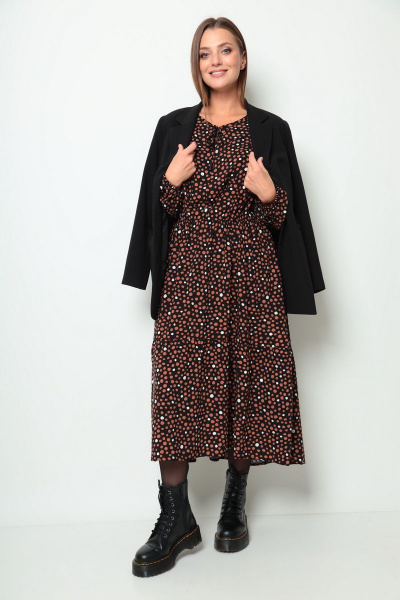 Платье Michel chic 2061 коричневый - фото 4