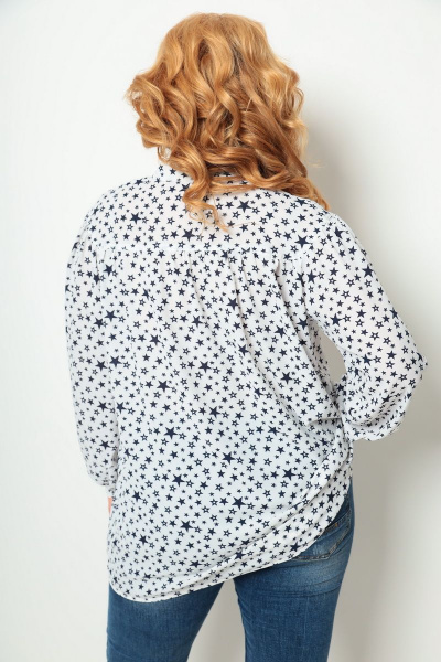 Блуза Michel chic 760 белый-синий - фото 5