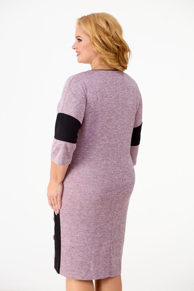 Платье Anelli 945 лаванда-черный - фото 6