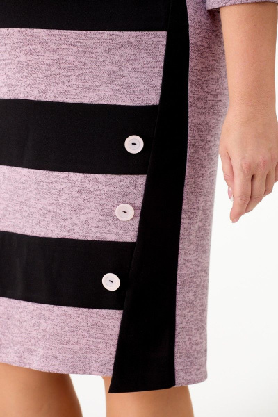 Платье Anelli 945 лаванда-черный - фото 5