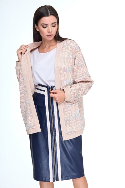 Юбка Anelli 989 синий - фото 4