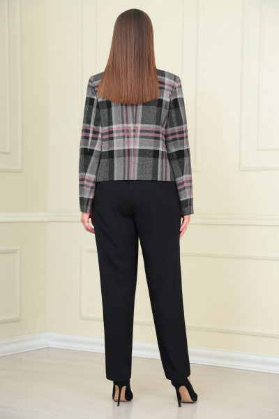 Брюки, жакет VOLNA 1208 серо-розовый,черный - фото 3