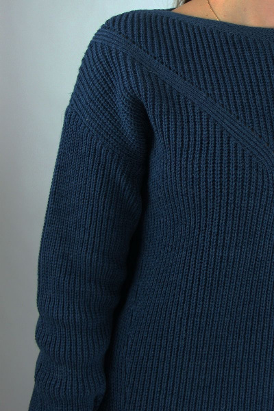 Платье миди из вязки шерсть на каждый день демисезон Полесье С4758-21 1С1118-Д43 170 каспийский - фото 4