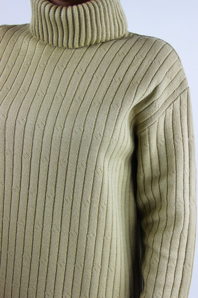 Платье прямого силуэта из вязки шерсть демисезон Полесье С4767-21 1С1059-Д43 164 льняной - фото 4