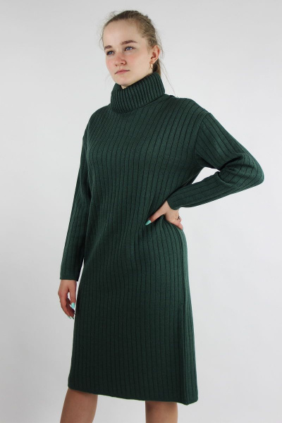 Платье прямого силуэта из вязки шерсть демисезон Полесье С4767-21 1С1059-Д43 164 мох - фото 3