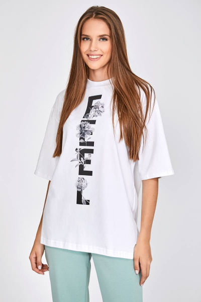 футболка оверсайз прямой силуэт с авторским принтом KOSKA 235 - фото 2