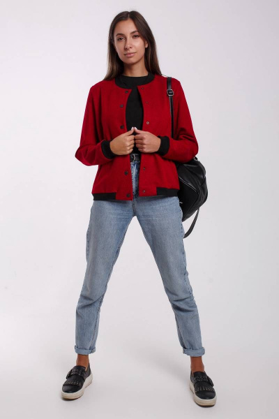 Бомбер Madech 202270 красный,черный - фото 3