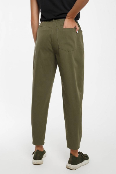 Брюки демисезонные из хлопка с резинкой и шлевками Madech 21182 болотный - фото 9