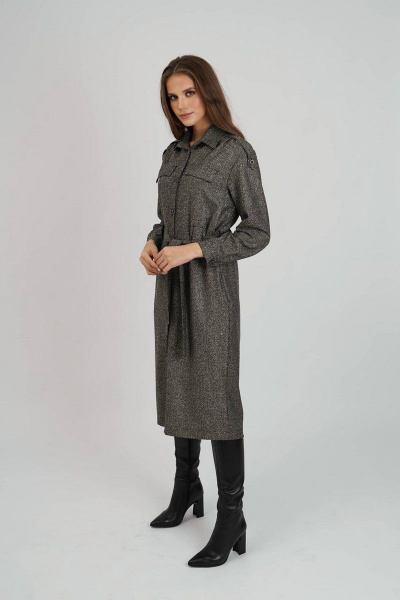 Мультиколорное платье на каждый день из текстиля Motif 1594 - фото 3