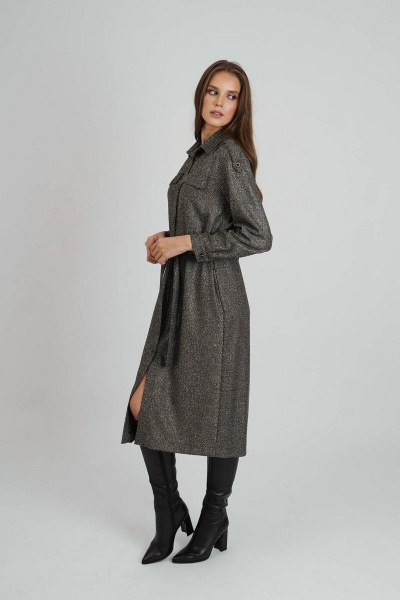 Мультиколорное платье на каждый день из текстиля Motif 1594 - фото 2