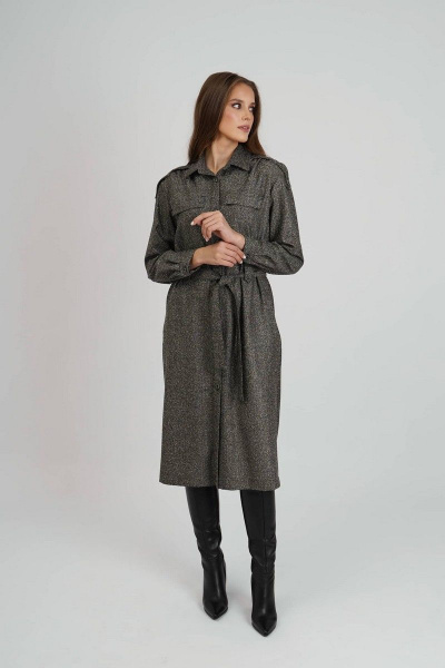 Мультиколорное платье на каждый день из текстиля Motif 1594 - фото 1