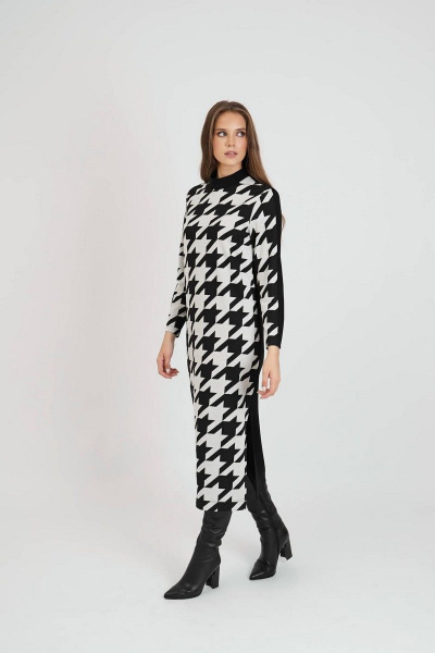 Мультиколорное платье 2-ка из трикотажа Motif 1606 - фото 6