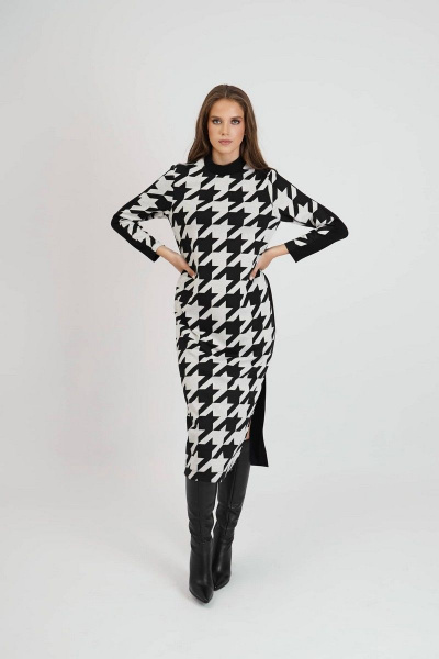 Мультиколорное платье 2-ка из трикотажа Motif 1606 - фото 1