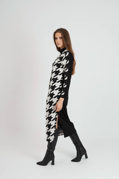 Мультиколорное платье 2-ка из трикотажа Motif 1606 - фото 5