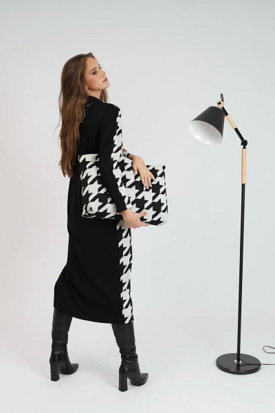 Мультиколорное платье 2-ка из трикотажа Motif 1606 - фото 4