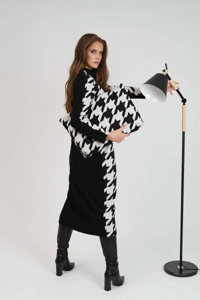 Мультиколорное платье 2-ка из трикотажа Motif 1606 - фото 3