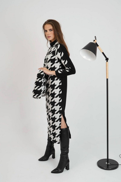 Мультиколорное платье 2-ка из трикотажа Motif 1606 - фото 2