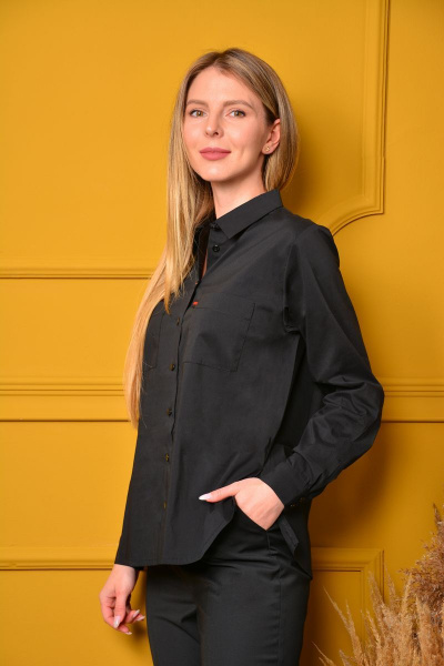 Рубашка в мужском стиле с отложным воротником LM ТН0235 - фото 5