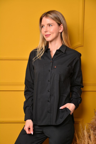 Рубашка в мужском стиле с отложным воротником LM ТН0235 - фото 1