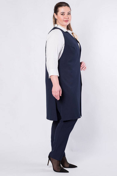 Демисезонный женский жилет прямого силуэта на подкладке Camelia 20118 8 - фото 2