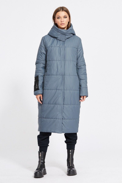 Пальто EOLA 2079 серо-синий - фото 3