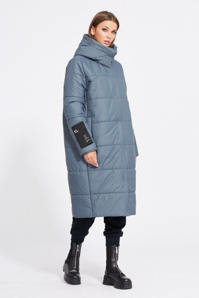 Пальто EOLA 2079 серо-синий - фото 2