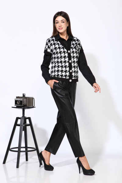 Жилет, рубашка Karina deLux М-9936Б черно-серый - фото 4