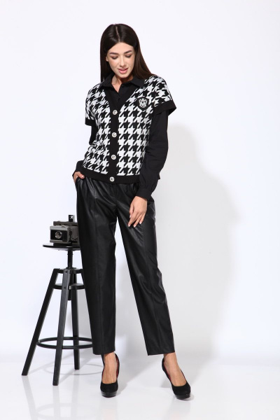 Жилет, рубашка Karina deLux М-9936Б черно-серый - фото 3