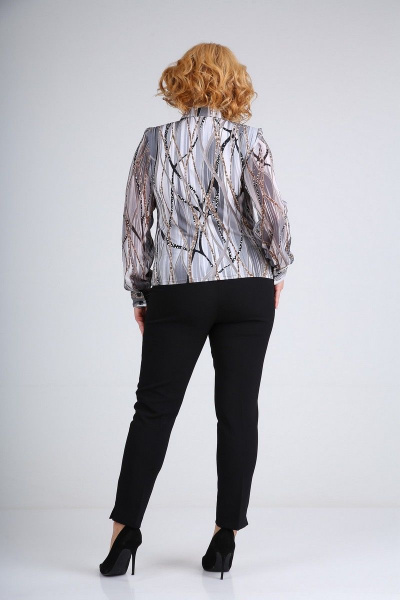 Блуза SOVITA M-105 серо_черный_принт - фото 5