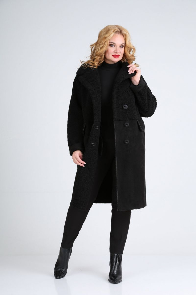 Пальто Диомант 1732 черный - фото 3