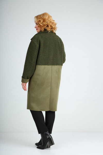 Пальто Диомант 1732 олива - фото 6