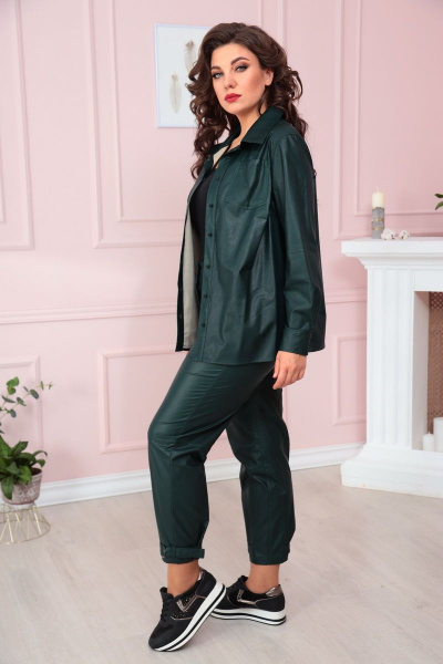 Брюки Solomeya Lux 859 темно-зеленый - фото 2