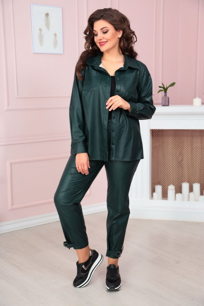 Брюки Solomeya Lux 859 темно-зеленый - фото 1