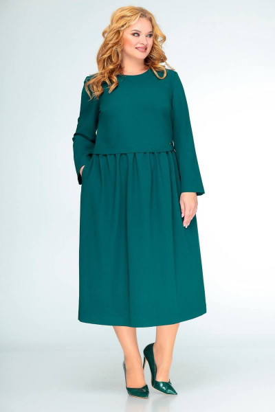 Платье Swallow 407 зеленый - фото 4