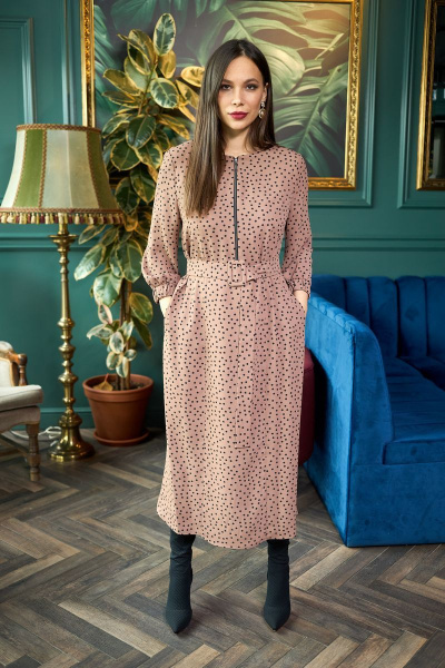 Платье ANASTASIA MAK 903 коричневый - фото 4
