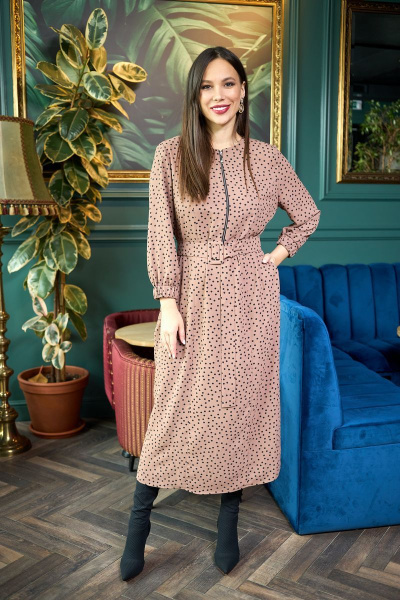 Платье ANASTASIA MAK 903 коричневый - фото 3