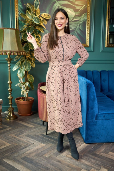 Платье ANASTASIA MAK 903 коричневый - фото 1