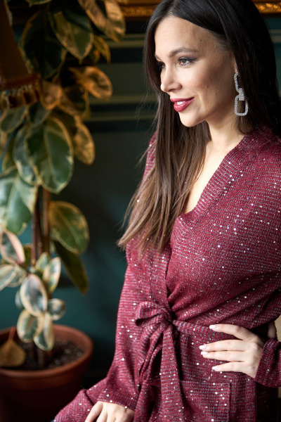 Кардиган Anastasia 688 бордо - фото 3