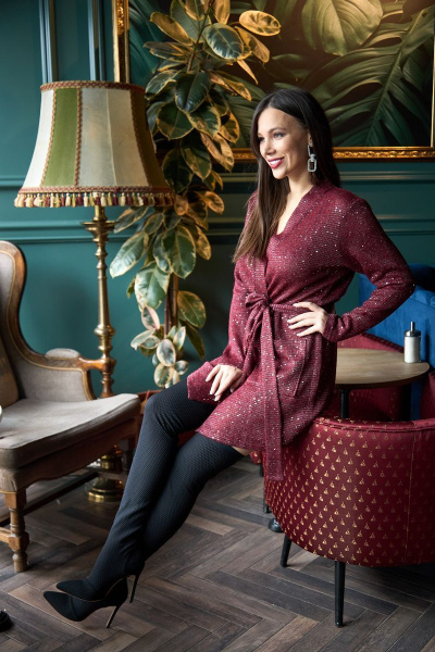 Кардиган Anastasia 688 бордо - фото 1