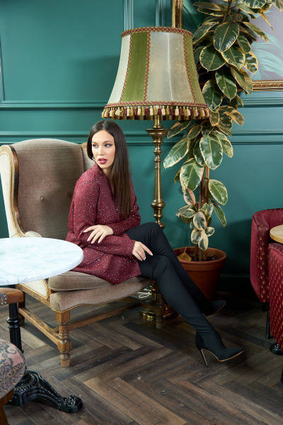 Кардиган Anastasia 688 бордо - фото 6