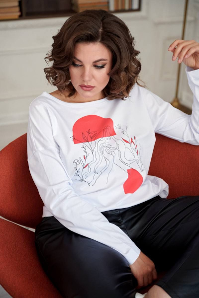 Джемпер Rumoda 2021/4_дл/р белый - фото 3