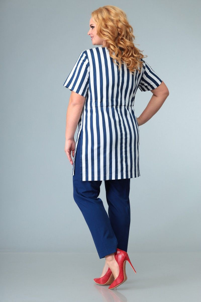 Блуза и брюки из хлопковой ткани с кулисой Арита-Denissa 1357 - фото 5