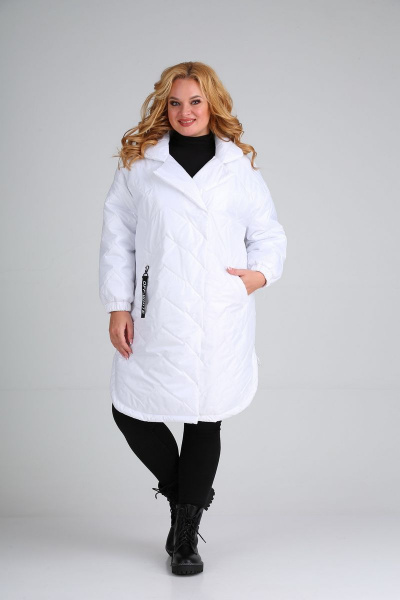 Пальто Диомант 1728 белый - фото 3