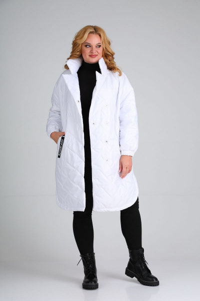Пальто Диомант 1728 белый - фото 1