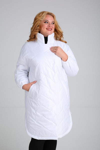 Пальто Диомант 1728 белый - фото 4