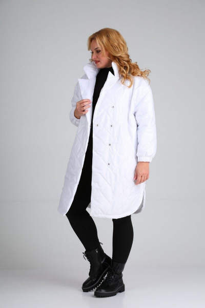 Пальто Диомант 1728 белый - фото 2