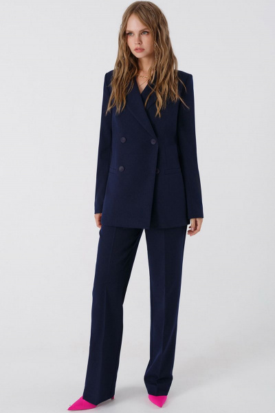 Брюки, жакет PiRS 1665 темно-синий - фото 1