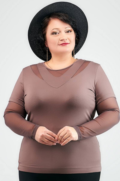 Джемпер La rouge 30091 молочный-шоколад - фото 1